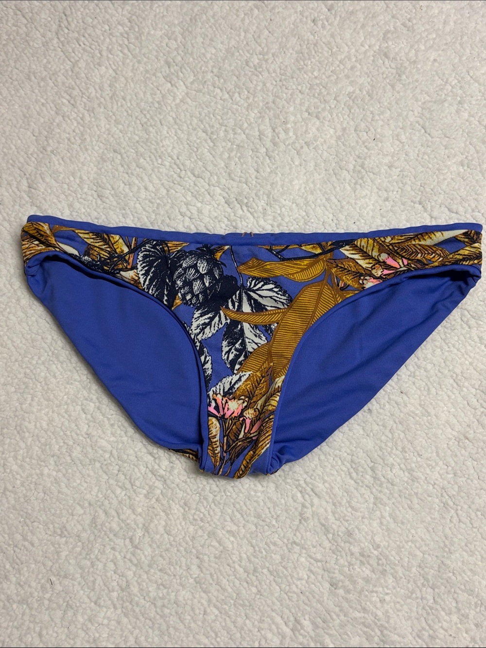 Maaji large reversible purple/Blue Tropical Print Bikini Bottoms
